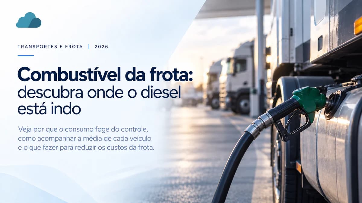 Combustível da frota: descubra onde o diesel está indo — caminhão sendo abastecido com diesel em posto